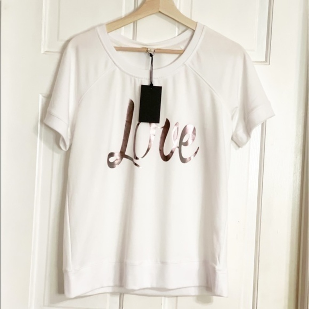 Jane and Delancey White Love  Sweatshirt